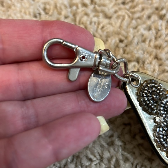 NWOT CHICO’S Beaded Gold Metallic Faux Leather and Silver Chain Belt - Picture 10 of 11